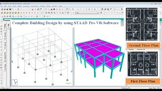 Building Design G1 In STAAD Pro V8i Software [upl. by Sueaddaht]