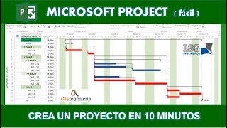 Ms Project  Crea un Proyecto en 10 minutos [upl. by Haididej]