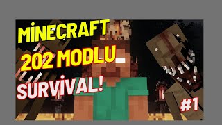 MİNECRAFT 202 MODLU SURVİVAL HARD RP [upl. by Mann]