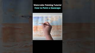 Watercolor Painting Tutorial  How to Paint a Seascape art watercolor watercolorpainting [upl. by Ennairam889]