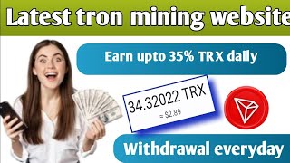 Tronera mining site  new TRX mining site today latest tron mining plateform 2024  earn 37 daily [upl. by Aihsenal902]