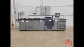 2014 Konica Minolta Bizhub C1060 Digital Press w Fiery Print Server High Capacity Feeder Finisher [upl. by Ikiv]