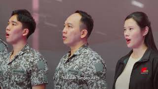 Majulah Singapura  SAF Central Band Plays The National Anthem [upl. by Ace453]