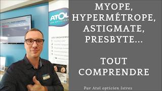 Myope hypermetrope astigmate presbyte tout comprendre par Atol mon opticien Istres [upl. by Burbank]