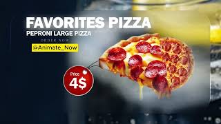 Favorites Pizza Ad Designing Motion Graphics  In aftereffects aftereffects [upl. by Rew]