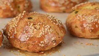 Gougères French Cheese Puffs Recipe Demonstration  Joyofbakingcom [upl. by Hennessy]