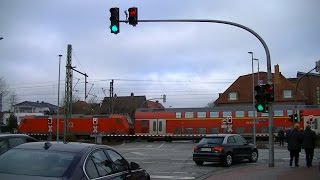 Spoorwegovergang Bad Zwischenahn D  Railroad crossing  Bahnübergang [upl. by Yramesor]