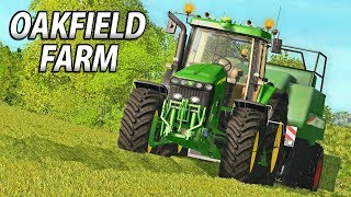 BALING WITH THE DEERE  Farming Simulator 17  Oakfield Farm  Episode 9 [upl. by Michi]