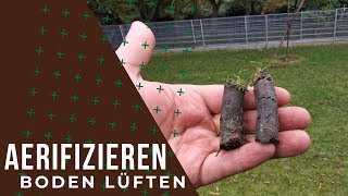 Rasen aerifizieren und Boden lüften  so gehts [upl. by Ognimod279]