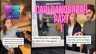 29 mins of carloandsarah TikTok part 1 funny moments of couples [upl. by Zilevi940]