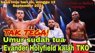 HASIL TINJU HARI INI Evander Holyfield kalah mengenaskan di tangan victor Belfort [upl. by Sidman]