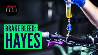 How To Bleed A Hayes Hydraulic Disk Brake [upl. by Sokairyk]