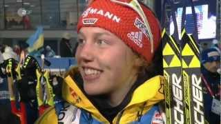 15022013 Biathlon WM Nove Mesto StaffelRelay Winner NorwegenNorway 1st cap Laura Dahlmeierger [upl. by Ianahs]