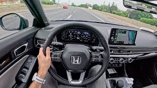 2025 Honda Civic HYBRID  First Drive With 200hp  50MPG POV Binaural Audio [upl. by Pasho312]