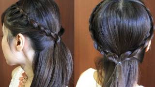 How to Crown Lace Braid Hairstyle for Long Medium Short Hair Tutorial [upl. by Inavoj]