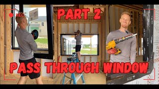 Kitchen Pass Through Sliding Window  Install Part 2 [upl. by Teragram55]