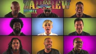 Jimmy Fallon Miley Cyrus amp The Roots Sing  We Cant Stop  ZapCrew Remix [upl. by Aitas506]