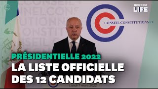 Présidentielle 2022 voici la liste officielle des 12 candidats à lElysée [upl. by Maxma]