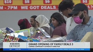 Customers go crazy for new liquidation Family Deals store in Southwest Detroit [upl. by Godding97]