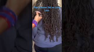 Pipe Cleaner Set on Long Locs dreadlockmachine locs [upl. by Akemrehs]