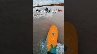 Great Lake Longboarding follow cam🇨🇦 surf lakesurfing [upl. by Norihs237]