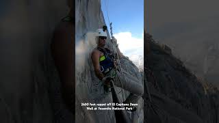 2650 rappel off El Capitans Dawn Wall at Yosemite National Park rappelling yosemite elcapitan [upl. by Nnad]