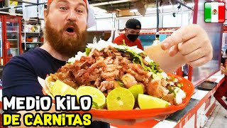 Alemán probando CARNITAS GIGANTES del Mercado Vlog [upl. by Curtice]