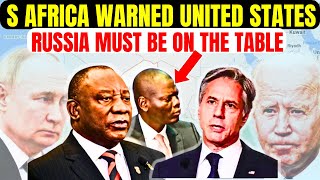 AFRICA SOUTH AFRICA TO UNITED STATES RUSSIA MUST BE ON TABLE Minister RONALDLOMALA DURBAN WASHINGTON [upl. by Ayekin132]