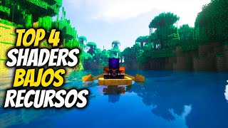 SHADERS para PC DE BAJOS RECURSOS  Top 4 Shaders SIN LAG Minecraft 120X [upl. by Suravart]