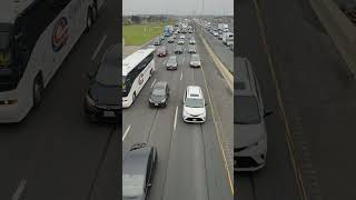 hwy 401 traffic in toronto canada nov 2024 highway vehicle cars road shorts viral [upl. by Ardna]