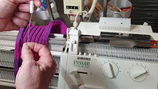 Knitting Machine Passap  Pfaff E6000 Plating technique  attachment [upl. by Dahs]