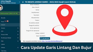 Cara Update Titik Koordinat Sekolah Di Dapodik 2024 [upl. by Ycniuq]