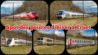 Premier spot des vacances dhiver avec savoietrain à Cruet  TGV Eurostar TER [upl. by Zoldi]