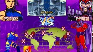 Fighting Game Bosses 129 XMen Children of the Atom  Magneto boss battle [upl. by Karita]