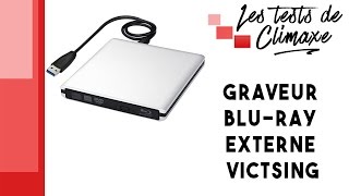 Test dun graveur externe Bluray DVD et CD Victsing de couleur gris alumiunium [upl. by Hsenid]