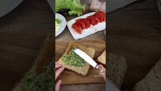 Sandwich „to go“ mit Tomaten und Mozarella🥪 shorts rezepte sandwich [upl. by Persons]