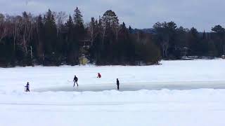 Skating Rink  Ice Trail  Blue Spruce Resort  Oxtongue Lake [upl. by Coonan]