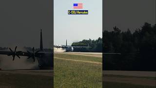 Unstoppable C130J Hercules Delivers Humvee on a Dirt Runway [upl. by Devol]