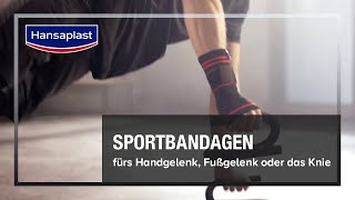 Sport Bandagen für Hobby und ProfisportlerInnen  Hansaplast [upl. by Ainnek]