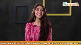 Master of Counselling in Australia at Excelsia College Student testimonial [upl. by Doownyl]