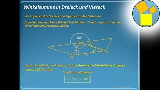 Winkelsumme in Dreieck und Viereck  Rueff [upl. by Glick924]