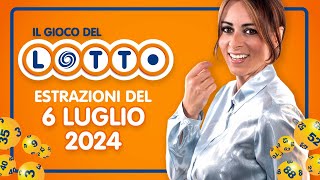 Estrazione in diretta del Gioco del Lotto e del Simbolotto di sabato 6 Luglio 2024 [upl. by Ellehsem]