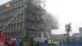 Brand in nieuwbouw station Breda was snel weer geblust [upl. by Yracaz]