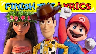 Finish The Lyrics  Disney Super Mario Moana Encanto and more  Animated Movies 🍿🎶 [upl. by Gilead396]