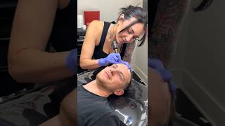 Had to do this hair hairline smp hairtransformation hairgrowth tattoo hairtransplant [upl. by Rihsab]