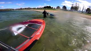 Hard speed Windsurfing in Forêt dorient  slalom 2035 kts [upl. by Acilegna]