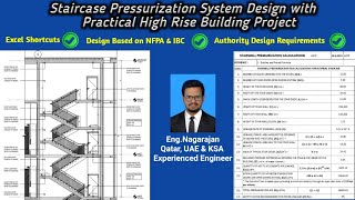 Staircase Pressurization with Practical High Rise Building Project l ExcelStep by Step Procedures [upl. by Grimonia]