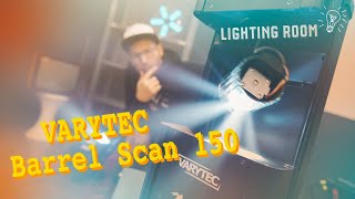 VARYTEC Hero Barrel Scan  Thomann FX LED Scan Review  rotating mirror barrel 150 W [upl. by Auhso198]