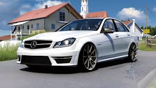 Mercedes C63 AMG INSANE LOUD STRAIGHTPIPE [upl. by Skutchan]