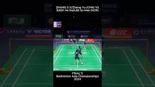 Zhang  Zheng vs Baek  Lee Badminton Asia Championships Rivalry [upl. by Dabbs977]